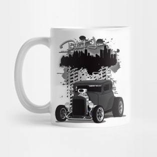 1932 Black Chevy 5 Window Coupe HotRod Detroit Iron Print Mug